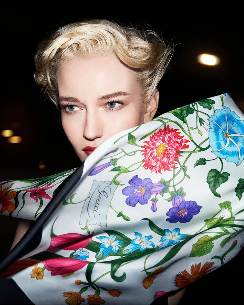 Gucci's 'Art Of Silk' campaign proves the silk scarf is the accessory of the season.