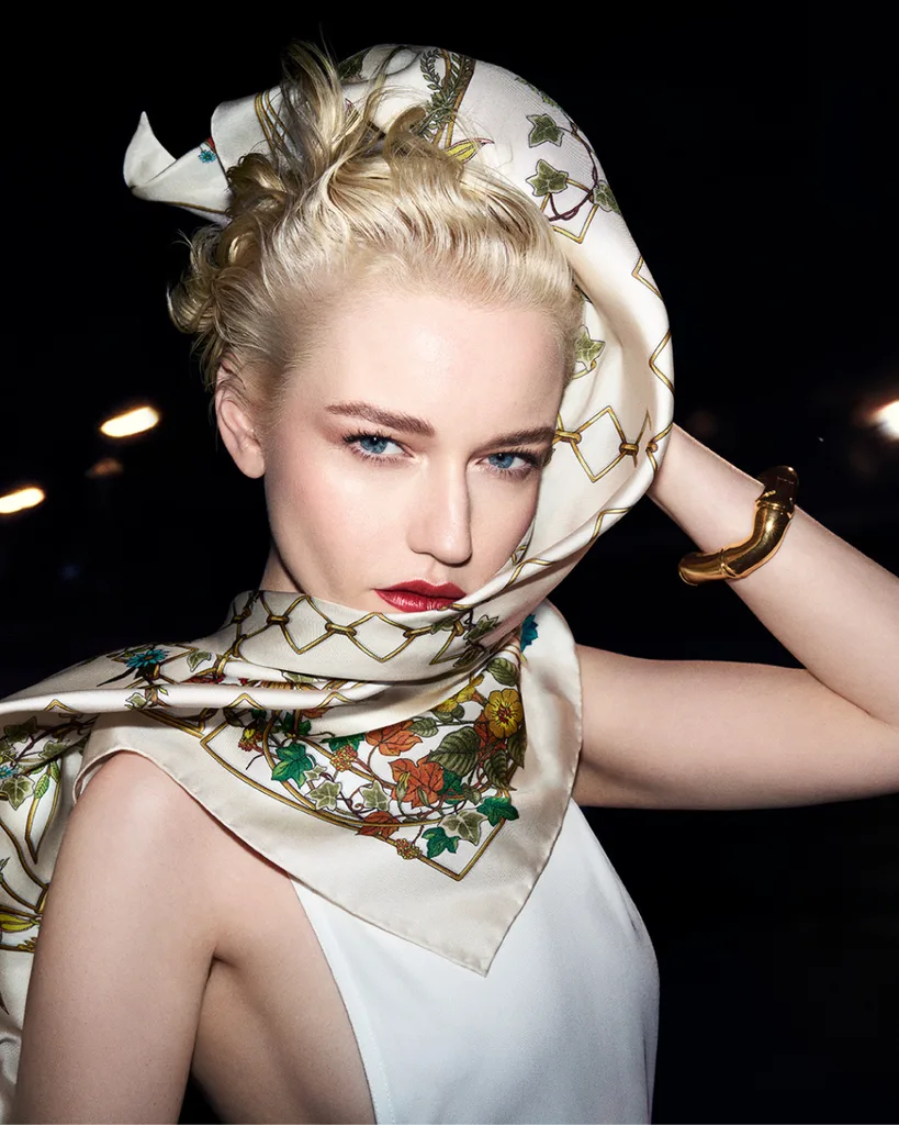 Gucci's 'Art Of Silk' campaign proves the silk scarf is the accessory of the season.