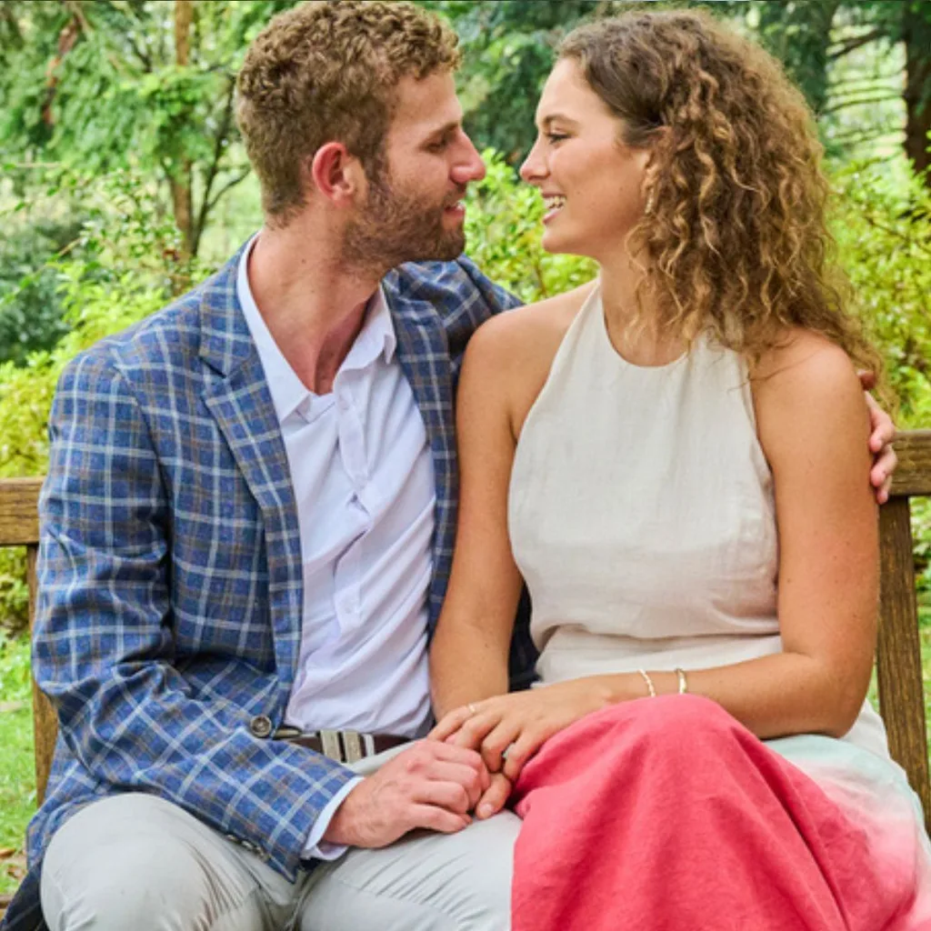 Harry Lloyd and Tess Brookman