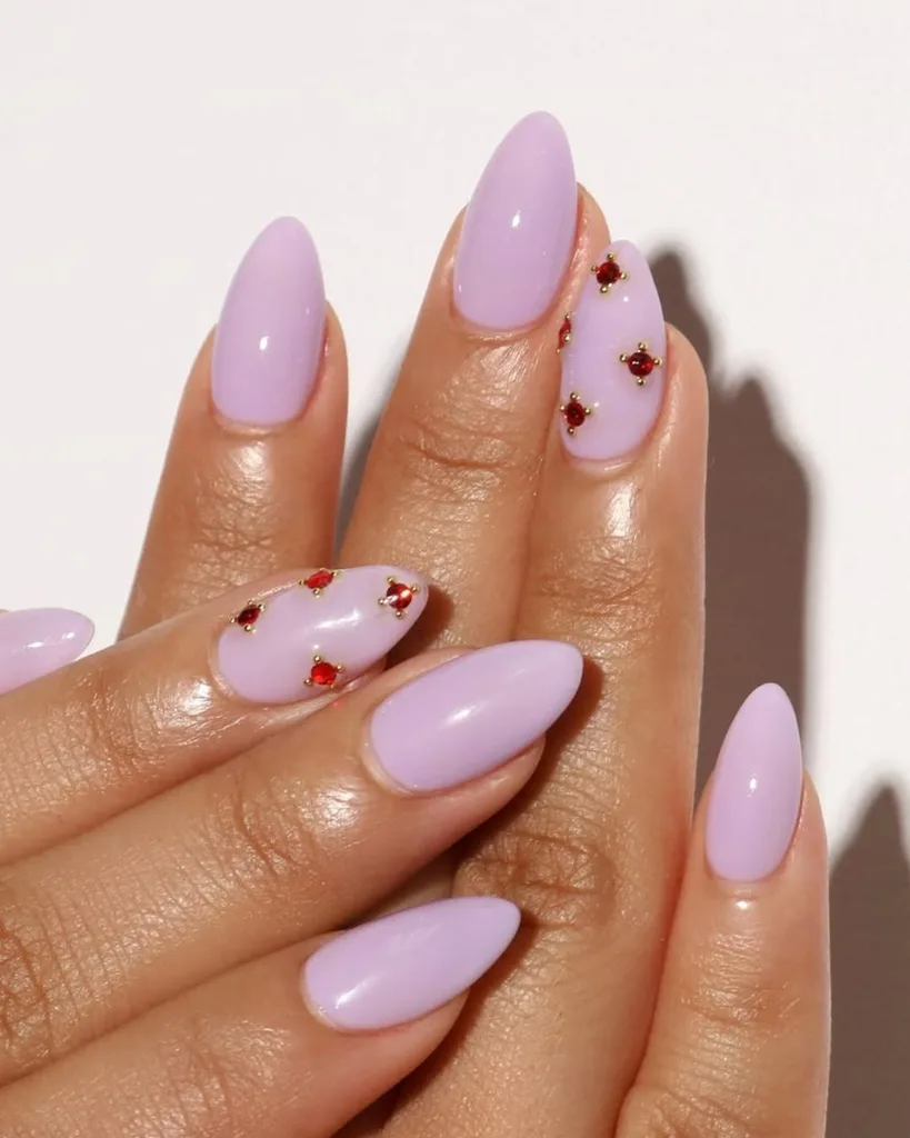 Lavender milk nails at crafted by a prince