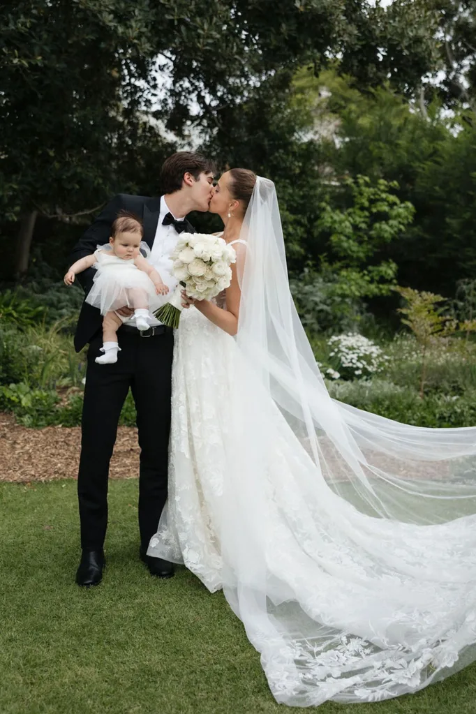 Connor and Maisie with their baby