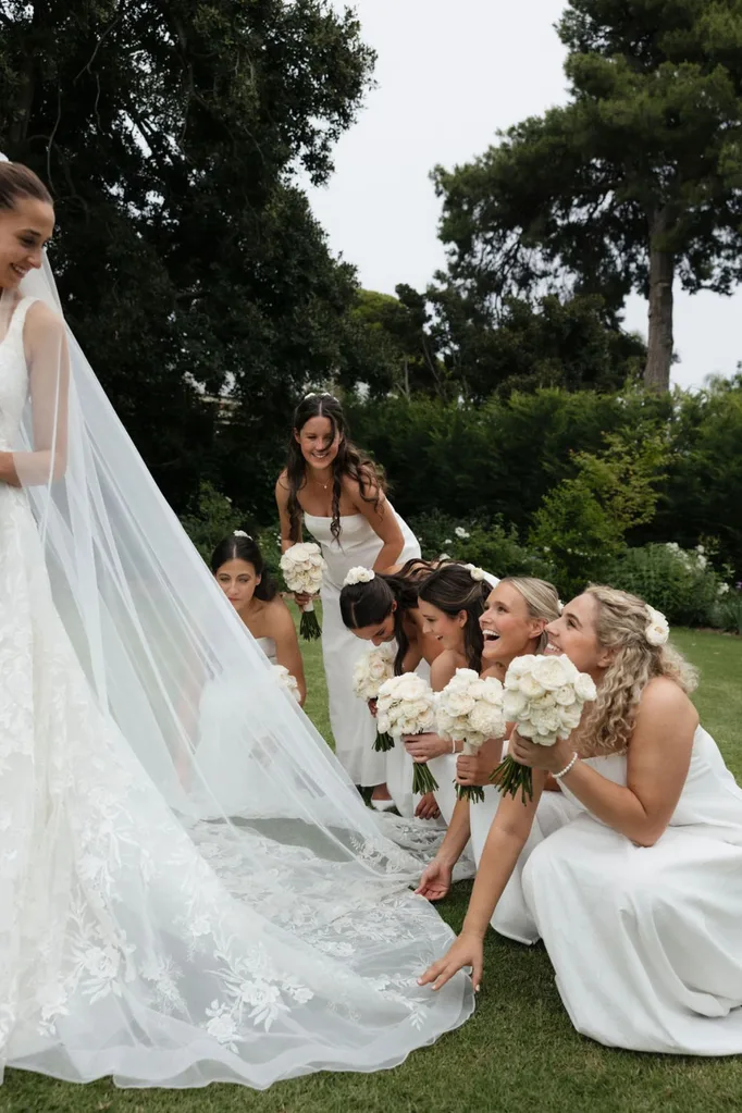 Maisie with her bridesmaids