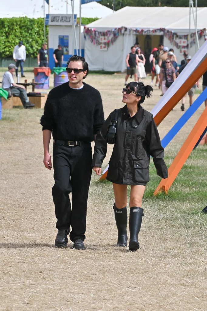Marco Capaldo and Lily Allen at Glastonbury 2025
