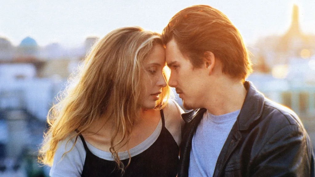 Julie Delpy and Ethan Hawk in Before Sunrise