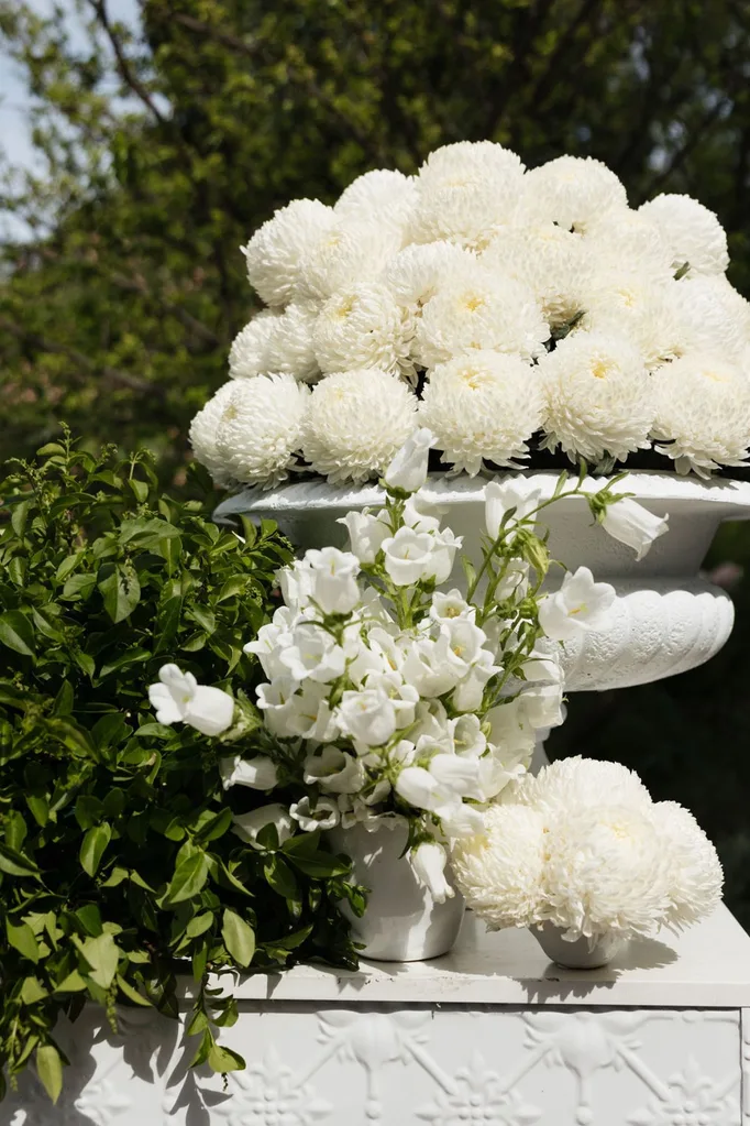 Floral arrangements at Maisie and Connor's wedding