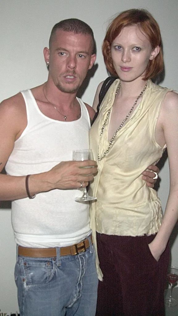 Alexander McQueen with supermodel Karen Elson