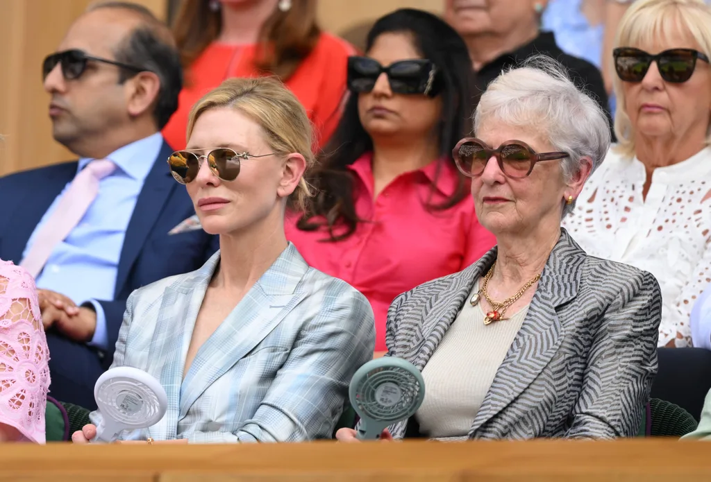 Cate Blanchett and June Blanchett at Wimbledon
