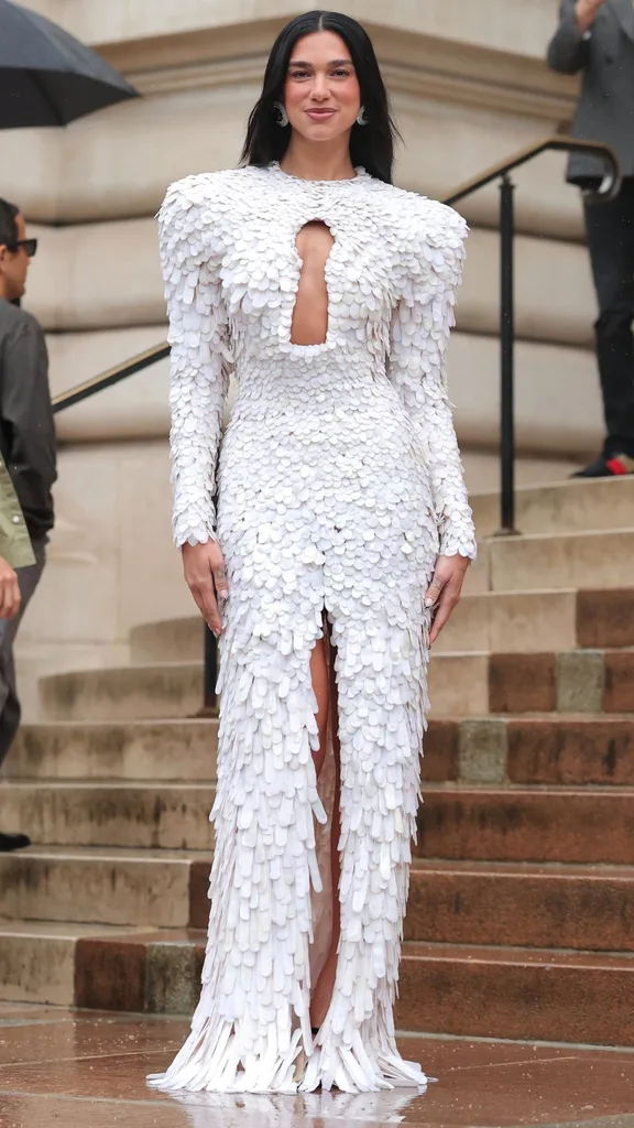 Dua Lipa at Schiaparelli's fall couture show