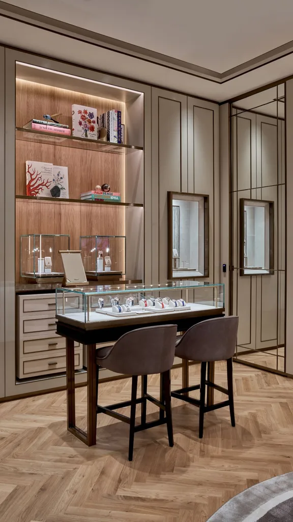 Interiors of the new Chopard boutique in Melbourne Chadstone