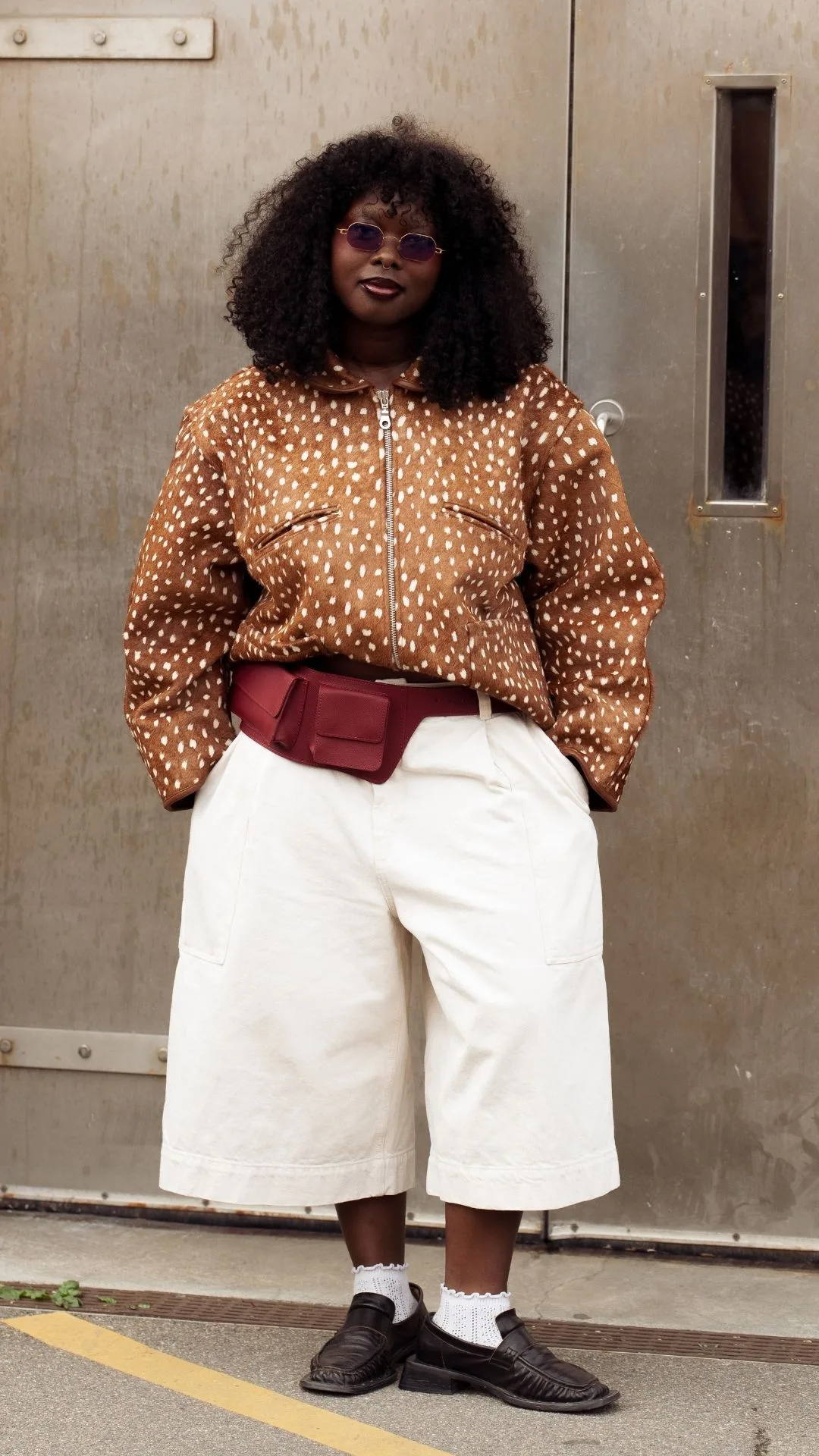 A guest at Copenhagen fashion week 