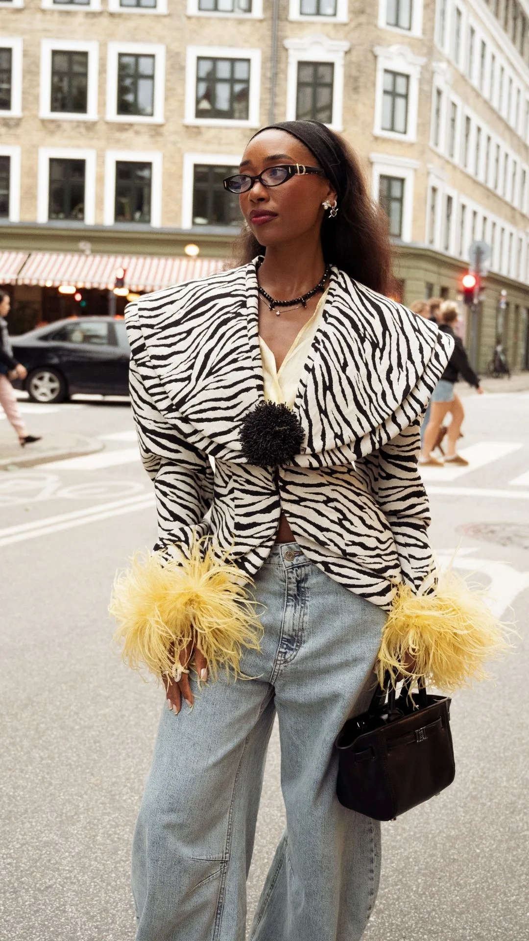 A guest at copenhagen fashion week