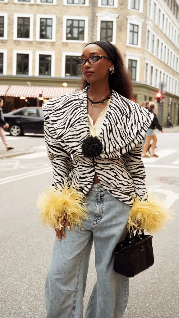 A guest at copenhagen fashion week