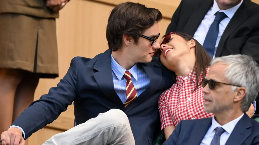 Olivia Rodrigo and Louis Partridge at WImbledon
