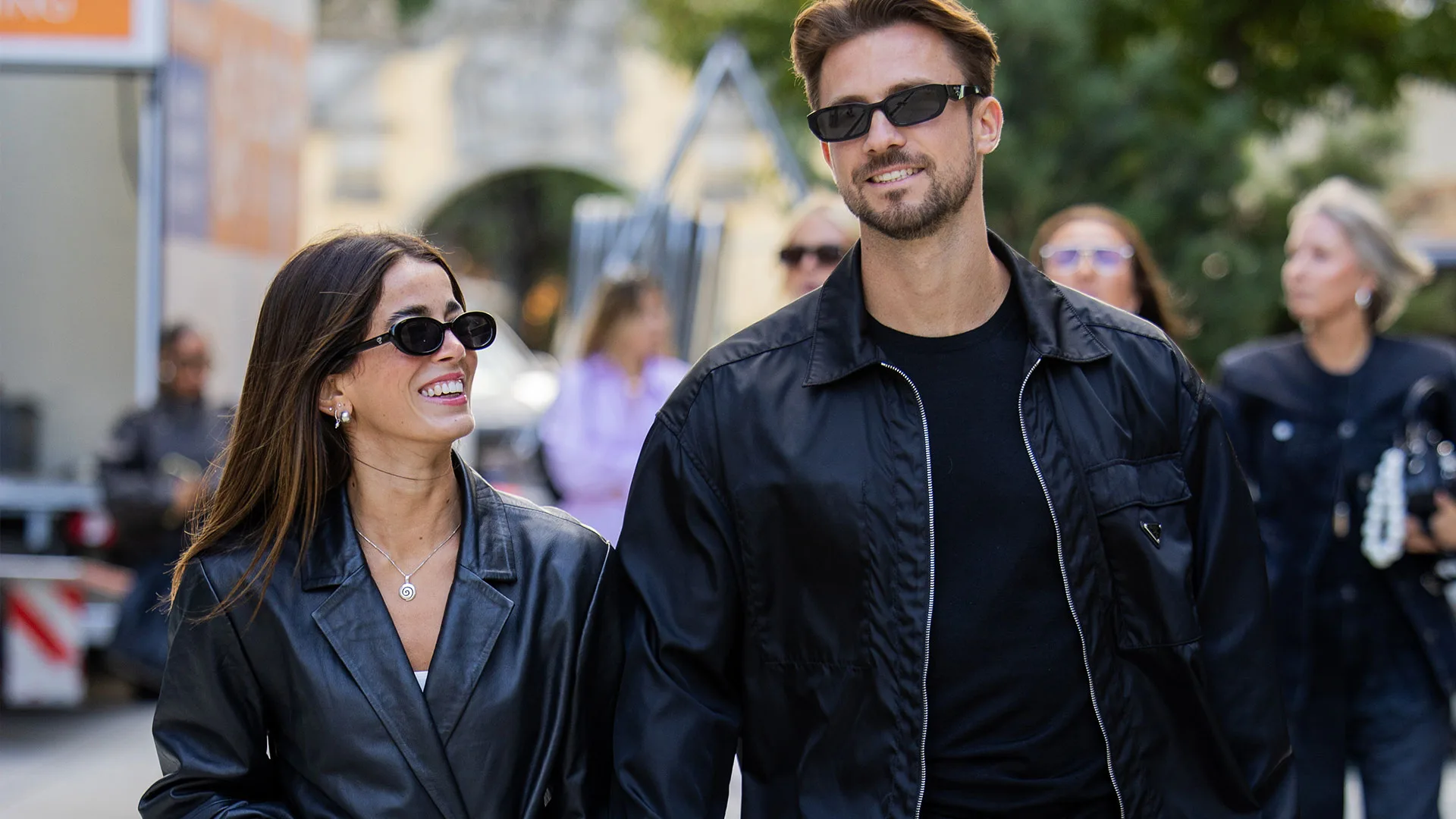 Couple at Copenhagen fashion week