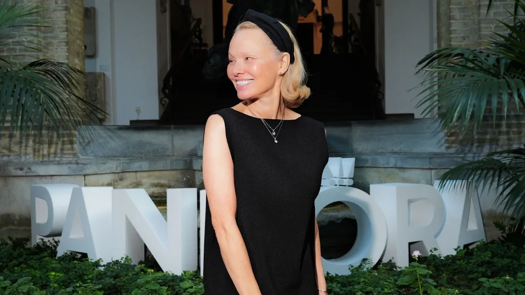 Pamela Anderson hosting a Copenhagen fashion week dinner with Pandora