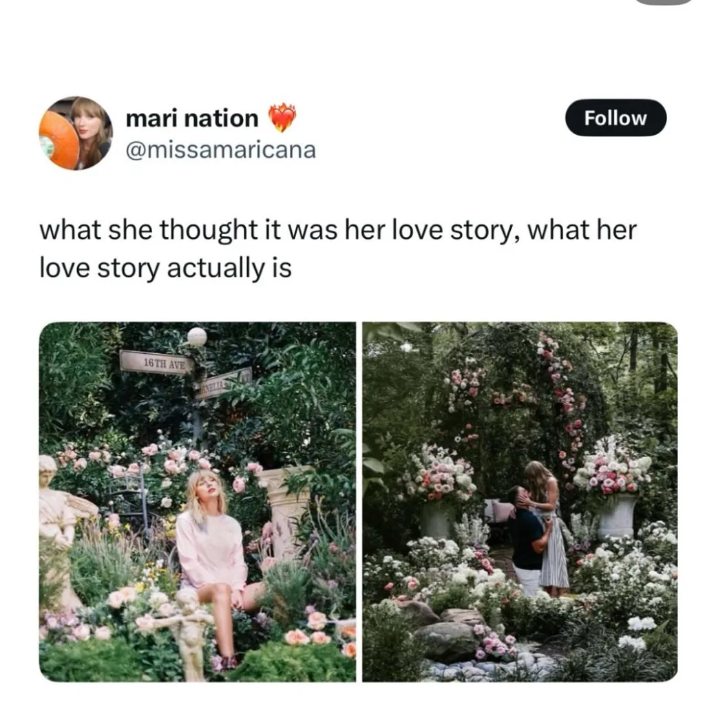 Taylor swift engagement post