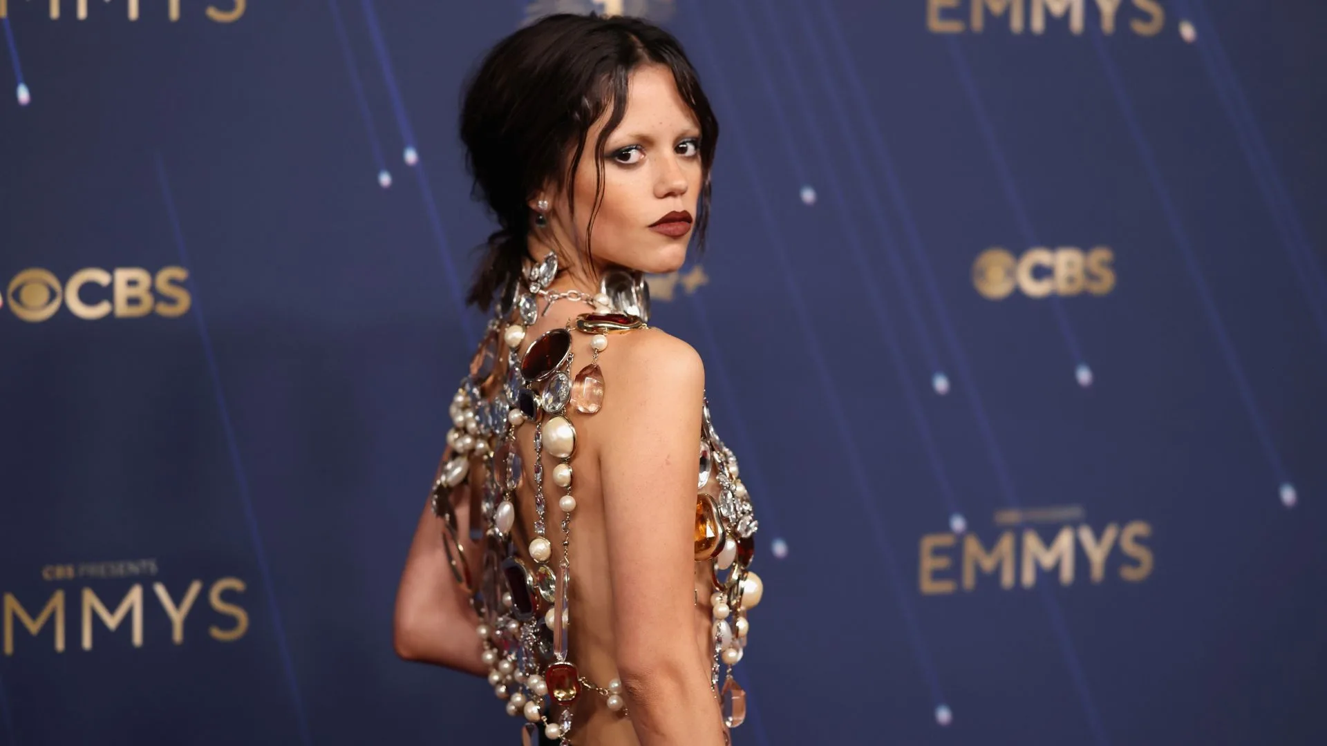 Jenna Ortega Emmy Award red carpet