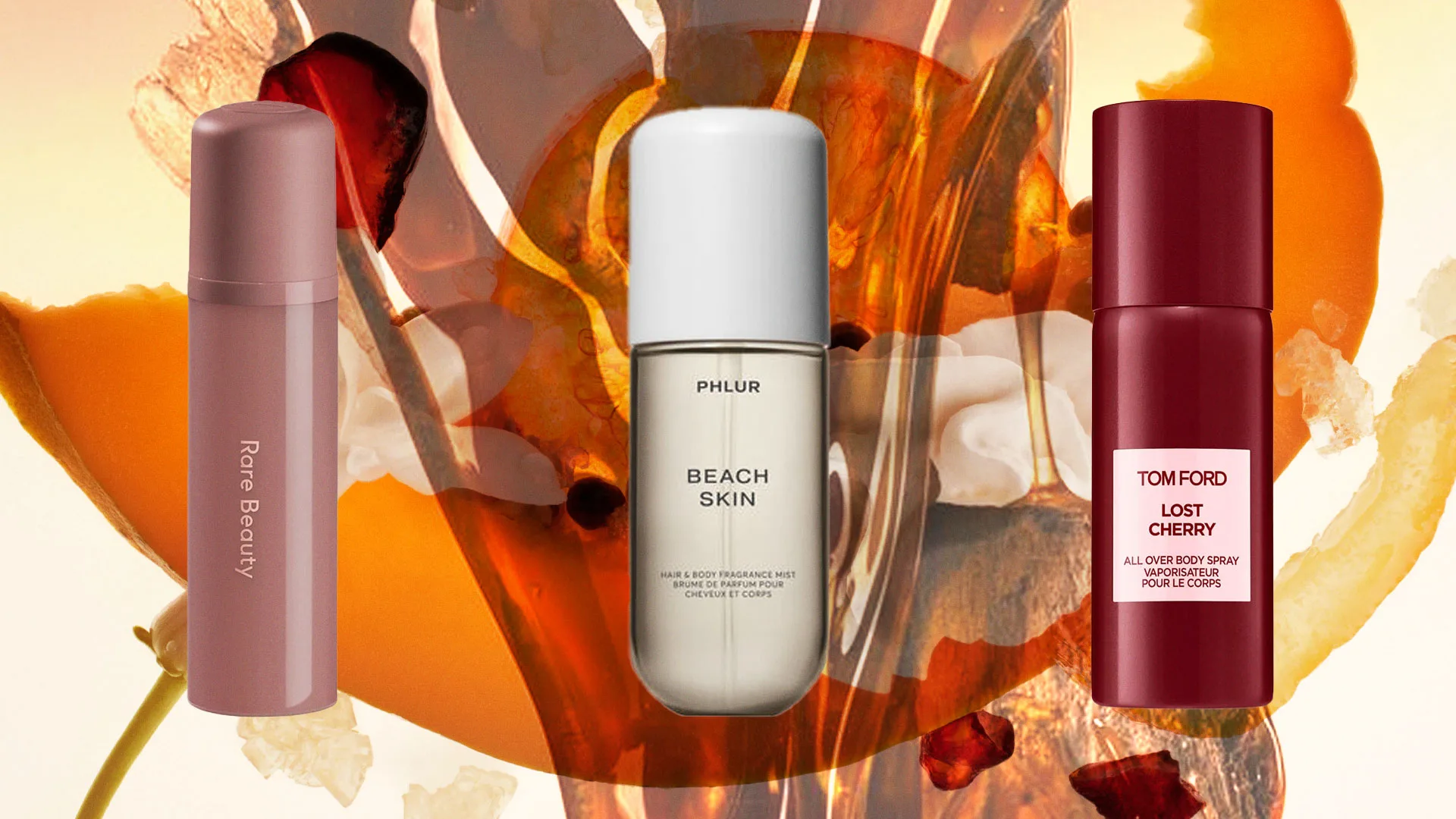 Rare Beauty, Phlur Beach Skin and Lost Cherry