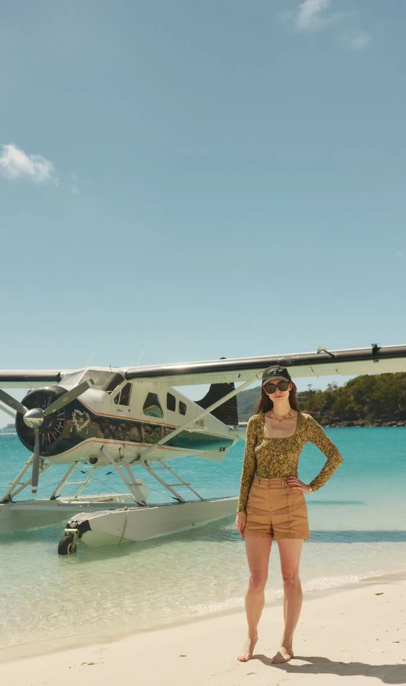 Ruby Feneley on the whitsundays 