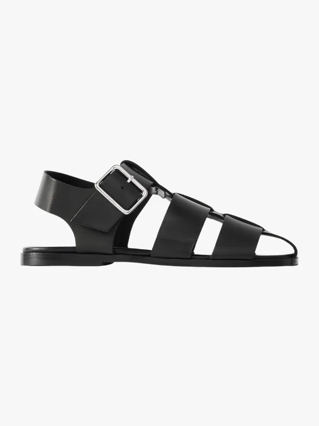 Net-A-Porter Black Friday Sale 2025_AEYDE Whit Leather Sandals