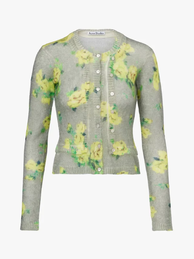 MyTheresa Black Friday Sale 2025_ACNE STUDIOS Floral Mohair-Blend Cardigan