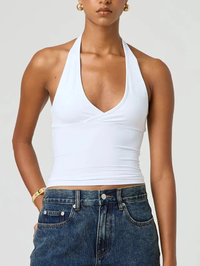 Glassons white halter top