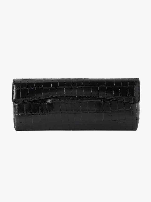 What To Buy Now_TOTEME T-Lock Croc-Effect Clutch