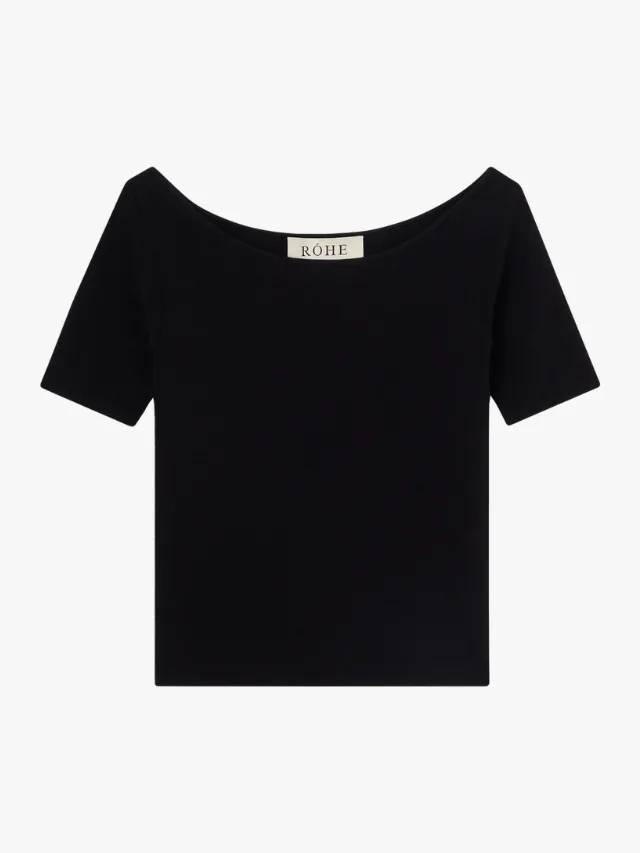 What To Buy Now_ROHE Boat Neck Knitted Top