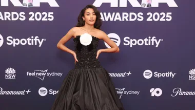 Olivia Dean on the 2025 Aria awards red carpet