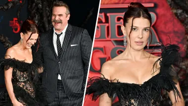 Millie Bobby Brown and David Harbour