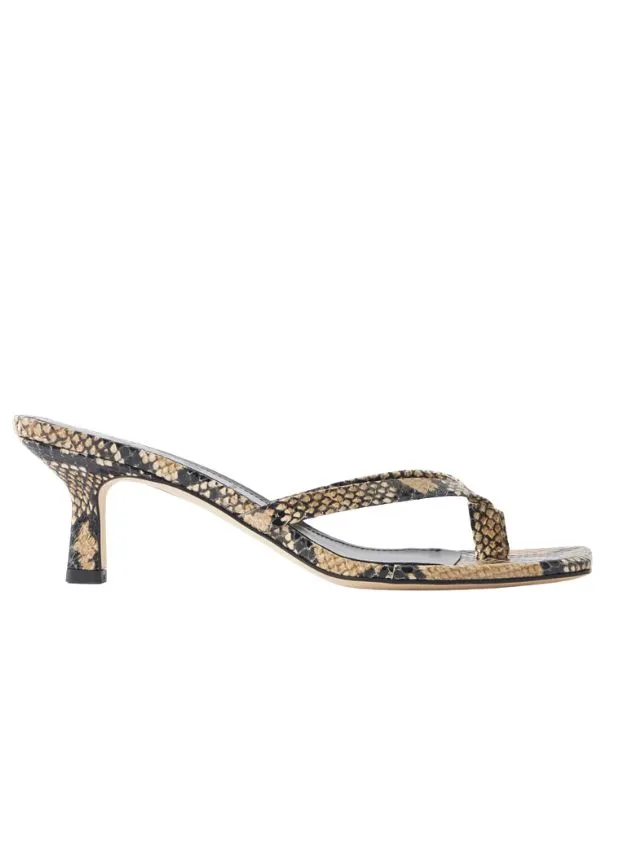 Wilma Leather Thong Heel