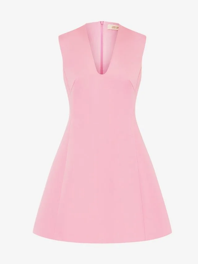 Leo Lin Briana V Neck Mini Dress