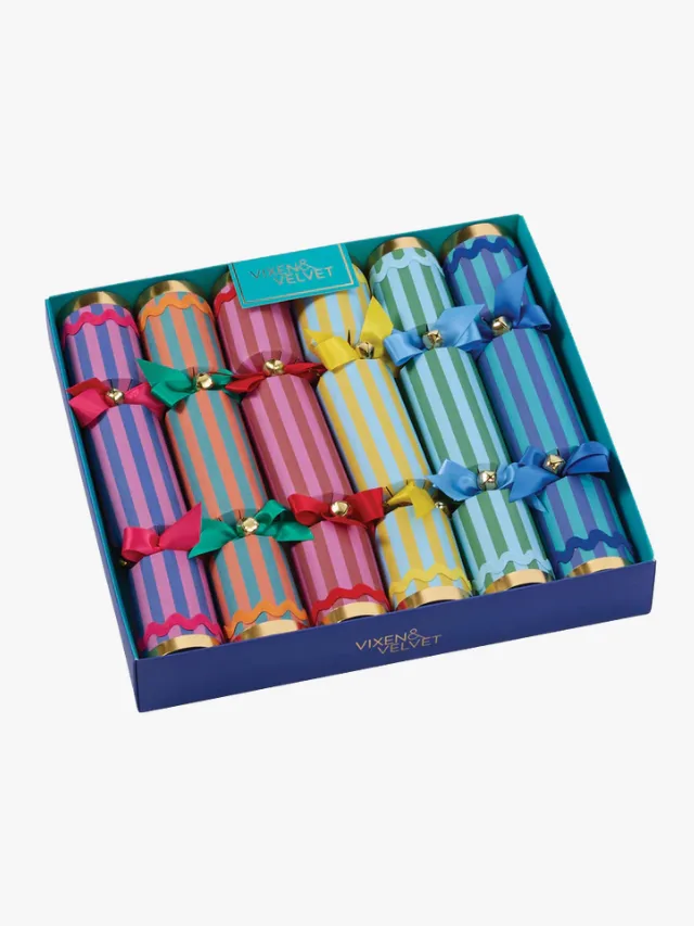 Best Luxury Christmas Crackers_PAPIER D'AMOUR La Dolce Vita Crackers Mixed Stripes