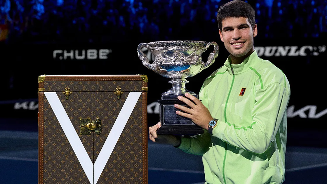 Louis Vuitton Unveils Bespoke Trophy Trunk For Carlos Alcaraz’s Australian Open Victory