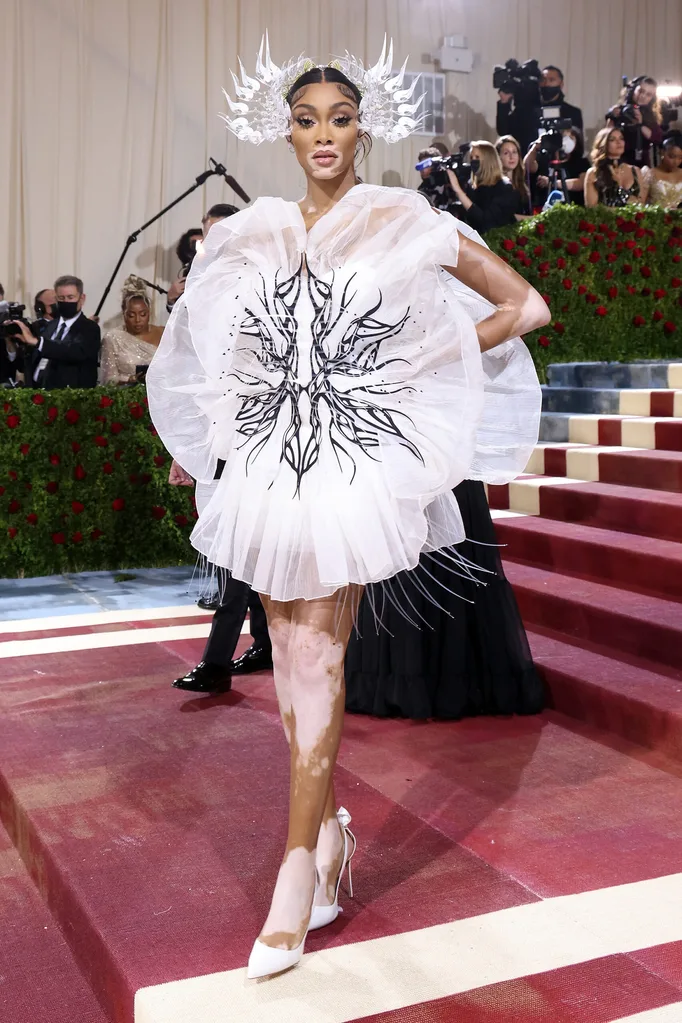 NEW YORK, NEW YORK - MAY 02: Winnie Harlow attends "In America: An Anthology of Fashion," the 2022 Costume Institute Benefit at The Metropolitan Museum of Art on May 02, 2022 in New York City. (Photo by Taylor Hill/Getty Images)