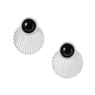 Jennifer Behr Argent Onyx Earrings