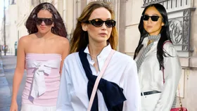 Celebrities including Rosalia, Jennifer Lawrence and Greta Lee wearing the Dior Cigale