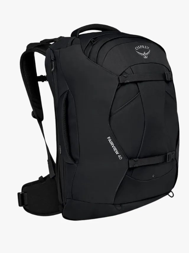 Osprey Fairview 40 Black Backpack for long-term travel