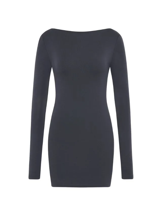 St Agni organic bateau dress in storm