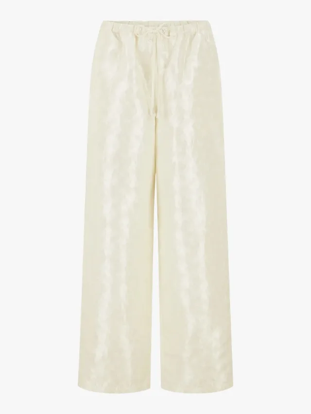 Harris tapper white taffeta pants