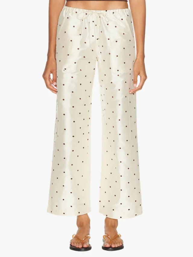Donni silk taffeta pants