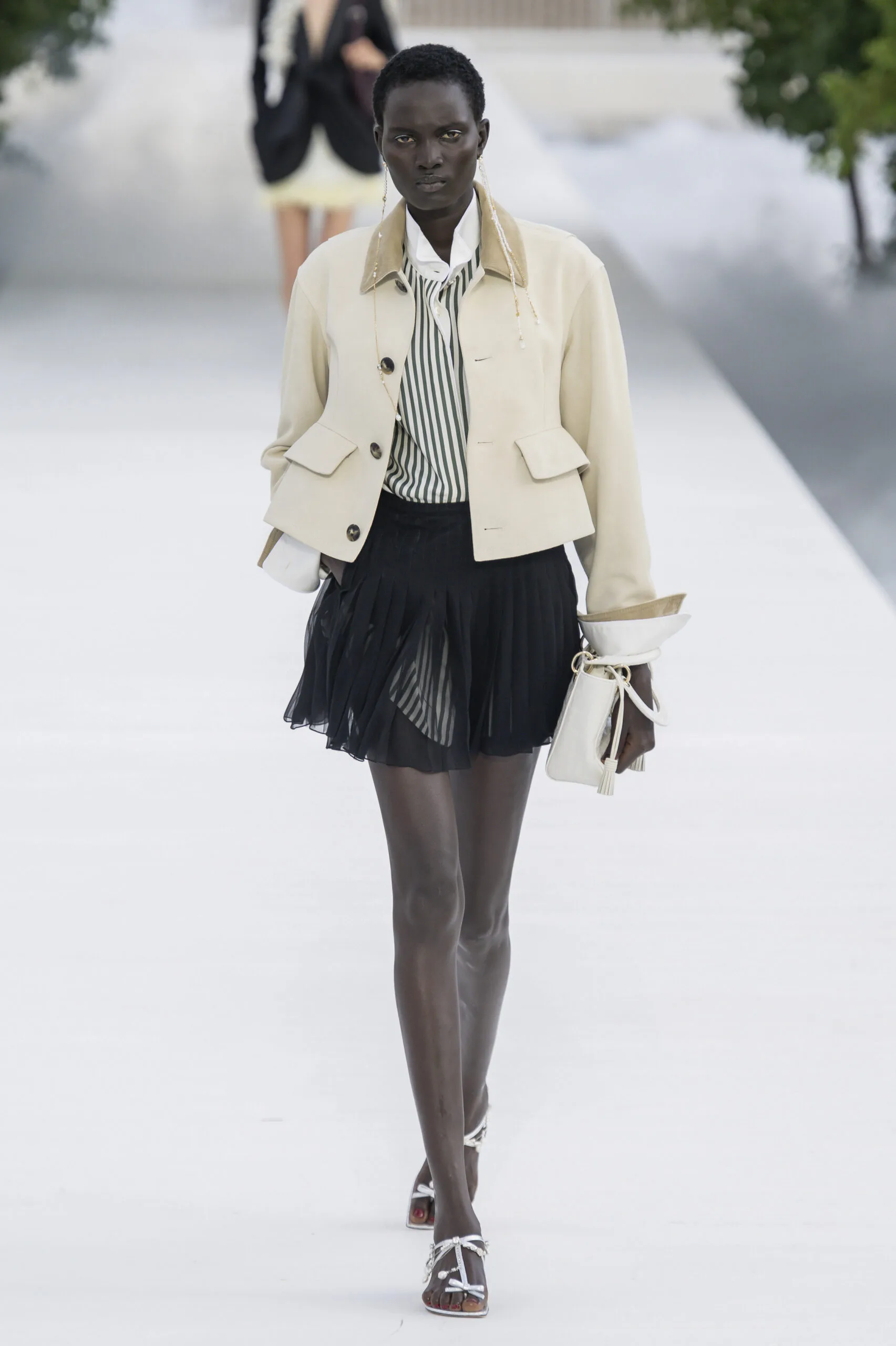 PARIS, FRANCE - SEPTEMBER 29: A model walks the runway during the Christian Dior Ready to Wear Spring/Summer 2027 fashion show as part of Paris Fashion Week on September 29, 2026 in Paris, France. (Photo by Victor VIRGILE/Gamma-Rapho via Getty Images)