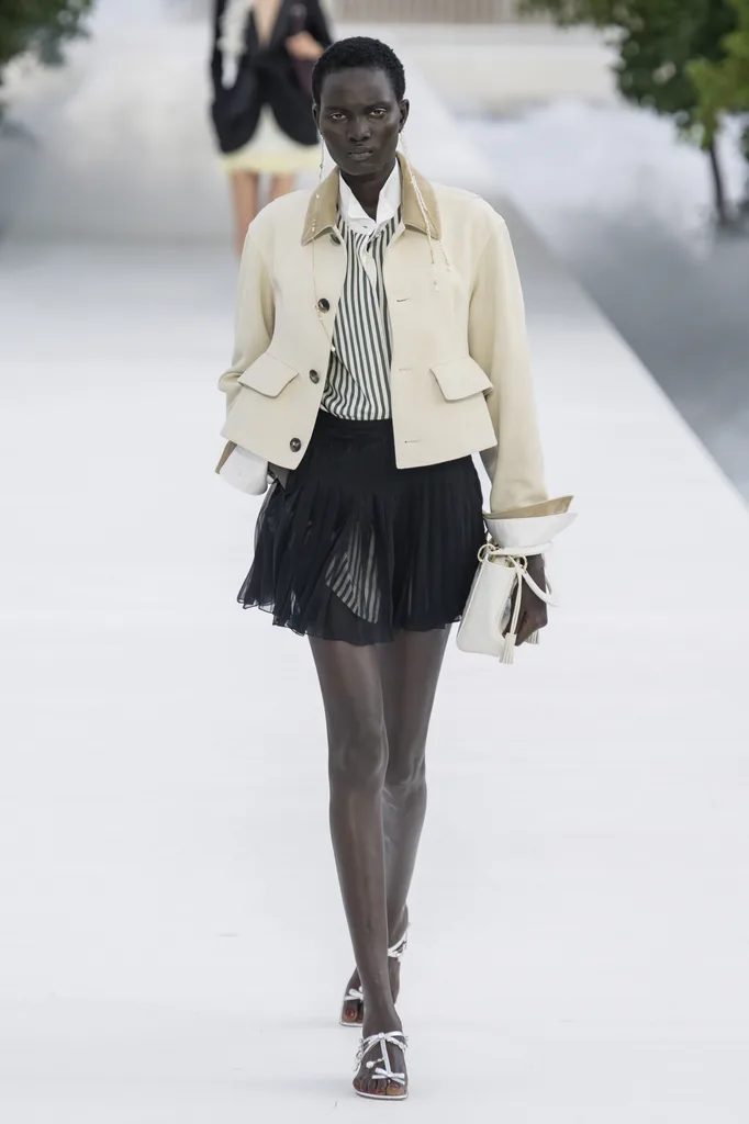 PARIS, FRANCE - SEPTEMBER 29: A model walks the runway during the Christian Dior Ready to Wear Spring/Summer 2027 fashion show as part of Paris Fashion Week on September 29, 2026 in Paris, France. (Photo by Victor VIRGILE/Gamma-Rapho via Getty Images)