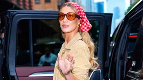 Bella Hadid 70s dress