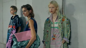 Backstage at Dries Van Noten, Paris Fashion Week