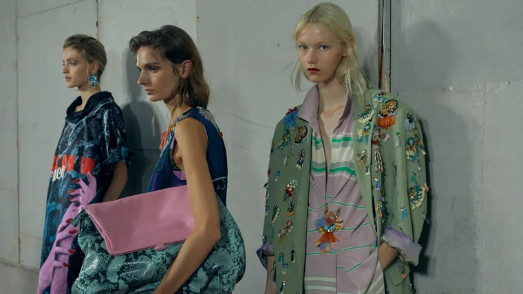 Backstage at Dries Van Noten, Paris Fashion Week