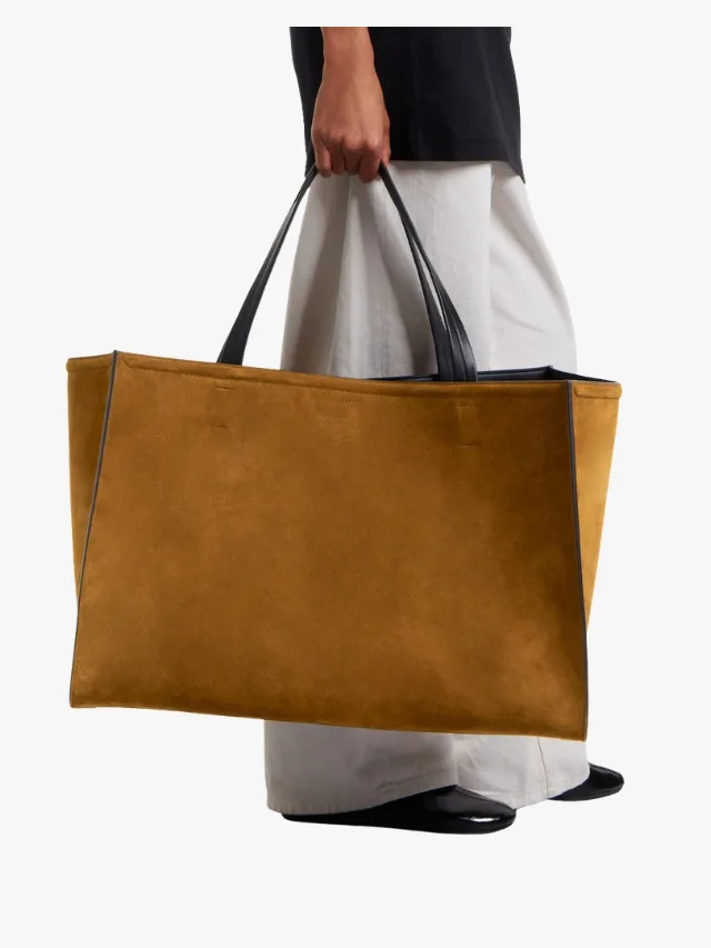 Phoebe Philo large slouch cabas suede tote bag