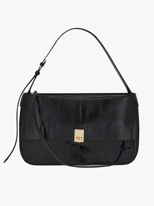 ferragamo cara black shoulder bag
