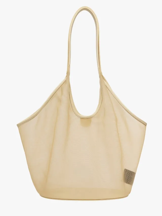 Aesther Ekme large mesh tote in light yellow cream