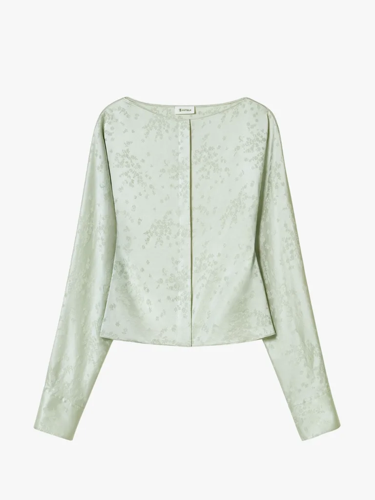 Lilysilk YING jacquard silk blouse